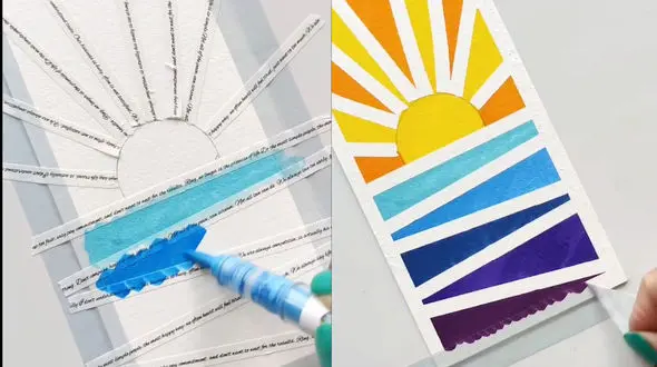 نقاشی با چسب و کاغذ + فیلم