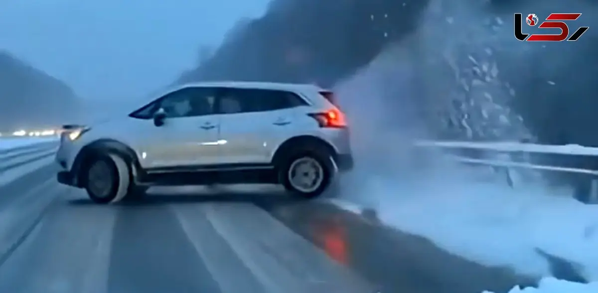 برف بی‌صدا اما خطرناک؛ تصادفی که قابل پیش‌بینی نبود + فیلم