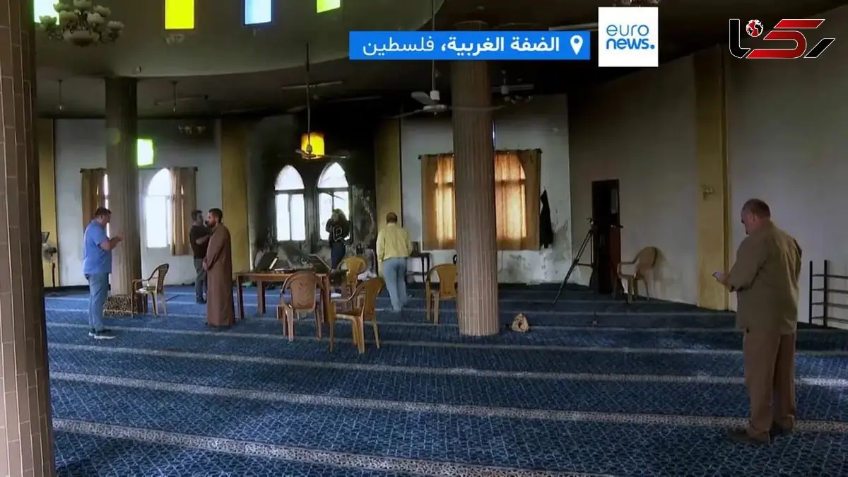 آتش‌زدن یک مسجد در کرانه باختری توسط شهرک‌نشینان