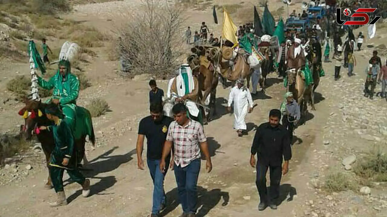 حرکت نمادین کاروان امام حسین(ع) به سمت کربلا+ عکس
