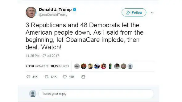 واکنش تند ترامپ به اقدام اخیر سنای آمریکا 