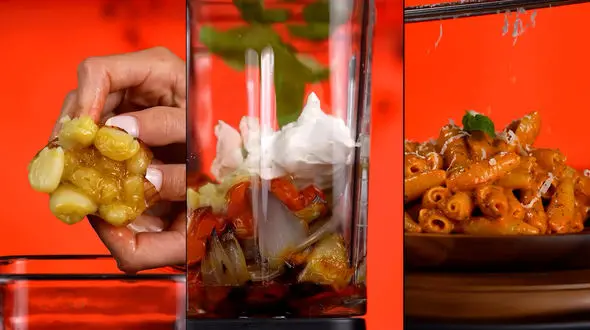 پاستا با سس سبزیجات + فیلم 