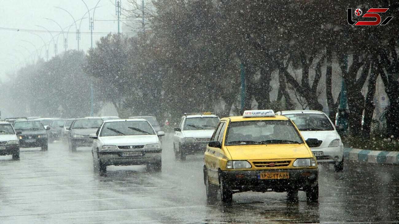 هشدار به مسافران / بارش برف و باران در ٩ محور مواصلاتی / ترافیک روان در اغلب جاده‌ها