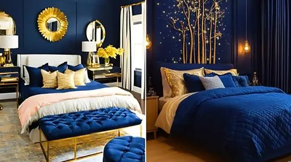 15 روش خلاقانه برای دیزاین اتاق با تم سرمه‌ ای و رنگ‌ های خاص