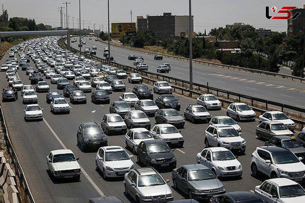ترافیک سنگین در آزادراه کرج-تهران/اعلام محورهای مسدود مواصلاتی