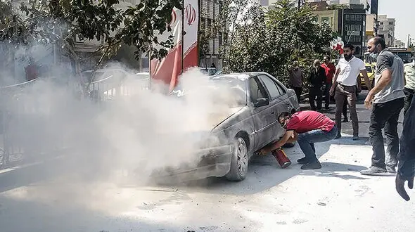 فیلم صحنه ای وحشتناک در خیابان پیروزی