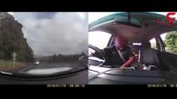 راننده باهوش از مرگ گریخت ! + فیلم