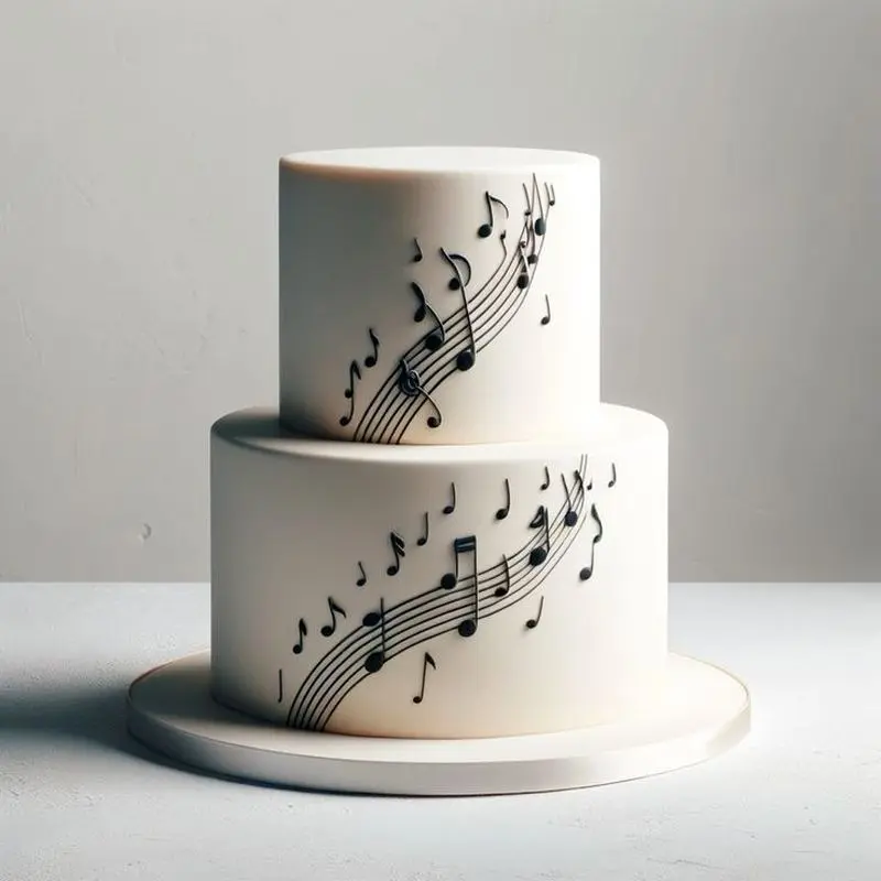 کیک تولد سیاه و سفید