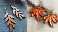 زیباترین گوشواره‌ های چوبی طرح برگ برای استایل دخترانه خاص