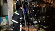 آتش سوزی مرگبار 5 مغازه در خیابان چیذری / زن و مرد جوان زنده زنده سوختند