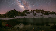 کهکشان راه شیری بر فراز قله سبلان + فیلم