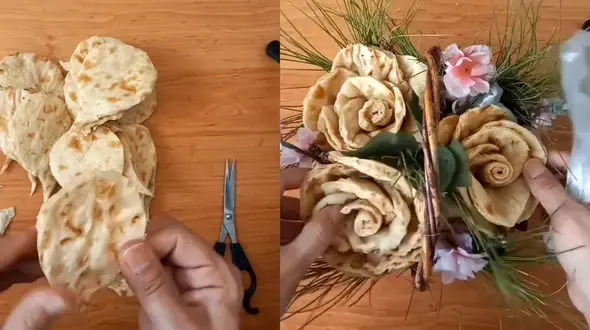 طرز تهیه نون پنیر عروس + فیلم 