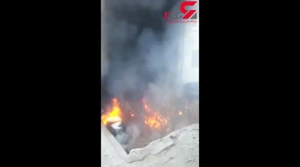 آتش سوزی مهیب یک مجتمع مسکونی در قرچک +فیلم