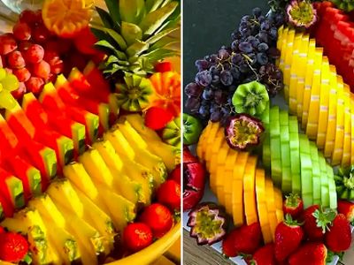 چیدمان رنگی سینی میوه تابستانه؛ 15 ایده جذاب برای مهمانی‌ های خاص