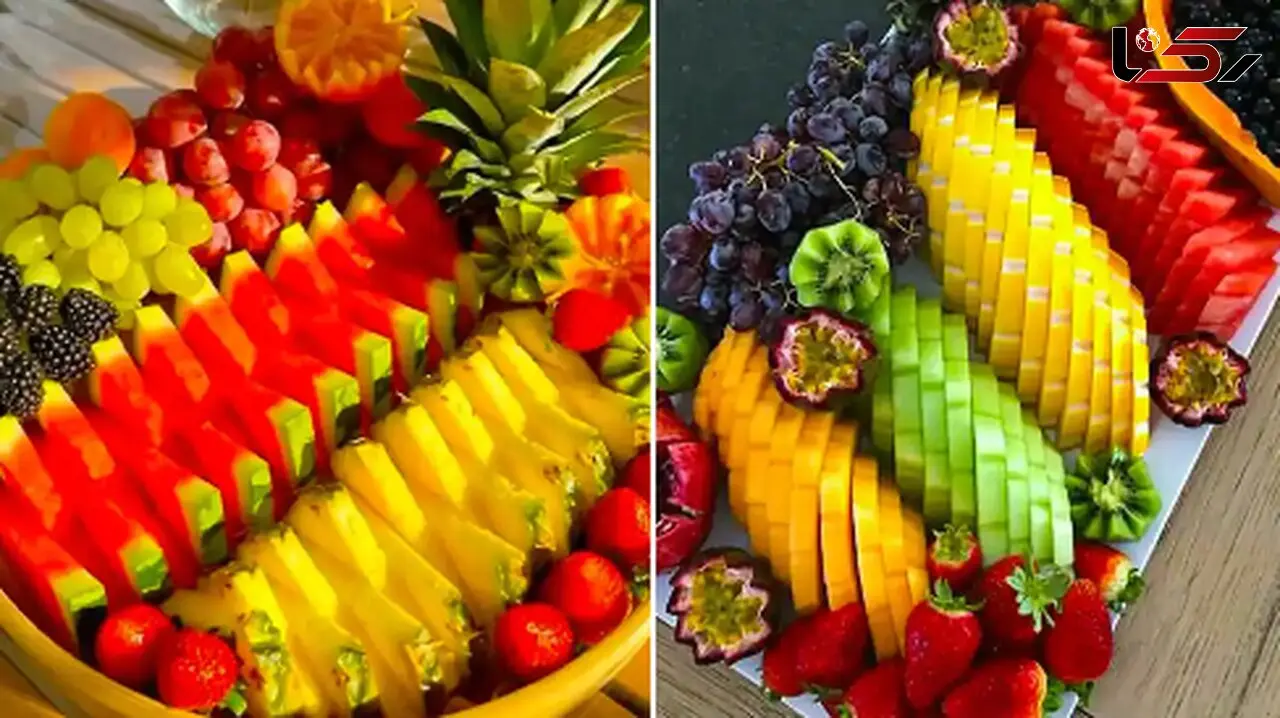 چیدمان رنگی سینی میوه تابستانه؛ 15 ایده جذاب برای مهمانی‌ های خاص
