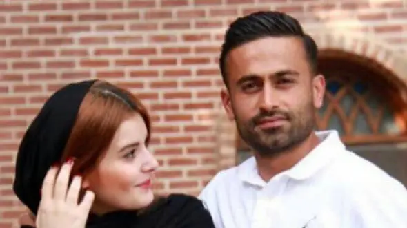 عکس / روز برفی امید ابراهیمى و همسرش