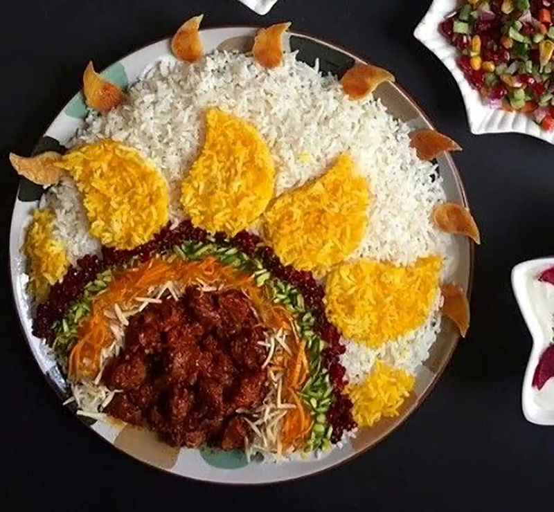 تزیین مرغ مجلسی