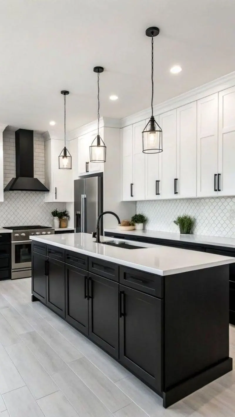 کابینت سفید مشکی | جدیدترین و شیک ترین مدل کابینت سفید مشکی ۲۰۲۶ از کلاسیک تا مدرن که عروس های باسلیقه طرفدارشن!