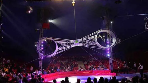 فیلم سقوط وحشتناک بندباز ناشی در زمان اجرا در سیرک