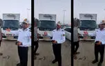 توقیف کامیون پر خطر در جاده بندرعباس + فیلم توقیف