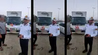 توقیف کامیون پر خطر در جاده بندرعباس + فیلم توقیف