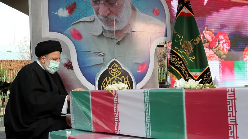سید ابراهیم رییسی، رییس جمهور در مراسم تشییع شهدای گمنام تهران