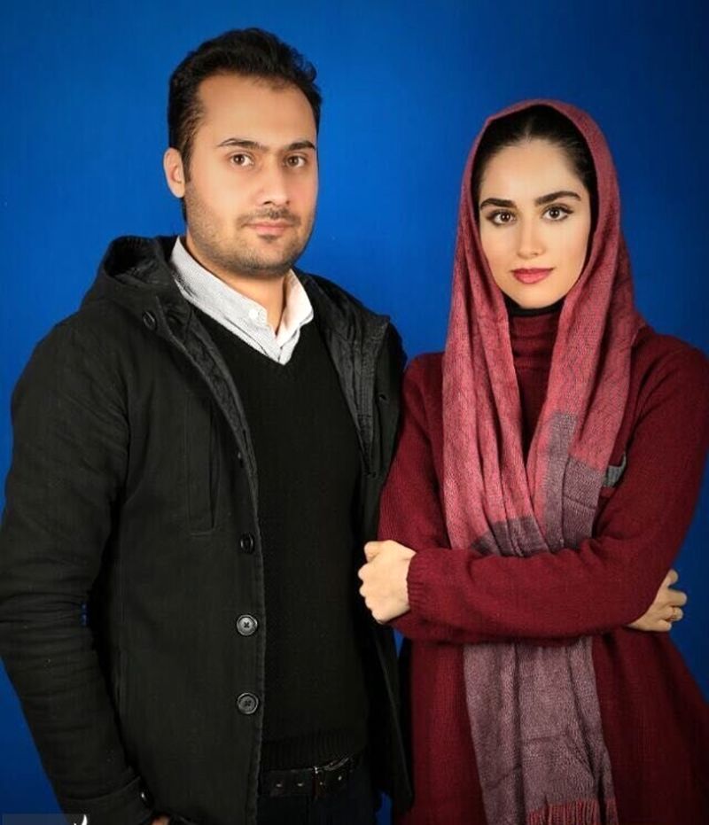 هانیه غلامی و همسرش 
