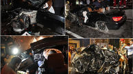 بی ام و (BMW ) ، در تصادف با پل صدر به آهن پاره تبدیل شد+عکس