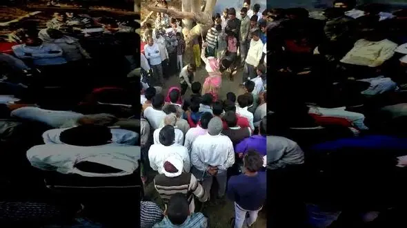 مردی زن خائن را به درخت بست و شلاق زد + فیلم