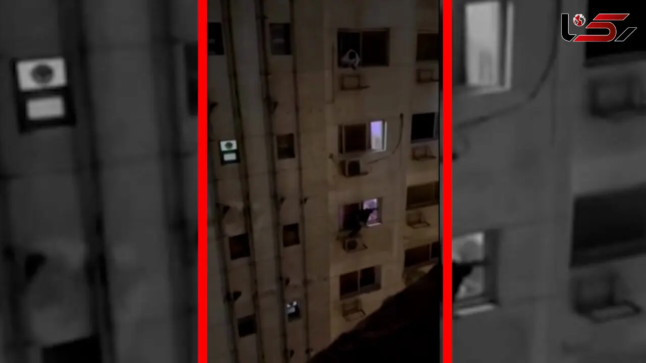 فیلم سرقت ناکام در مصر / فرار دیدنی سارق از برج