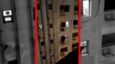 فیلم سرقت ناکام در مصر / فرار دیدنی سارق از برج