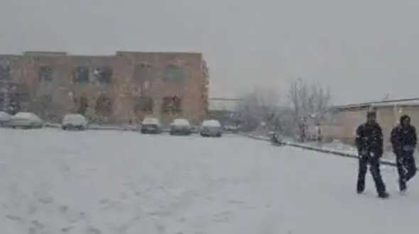 فیلم بارش برف در بستان آباد آذربایجان شرقی