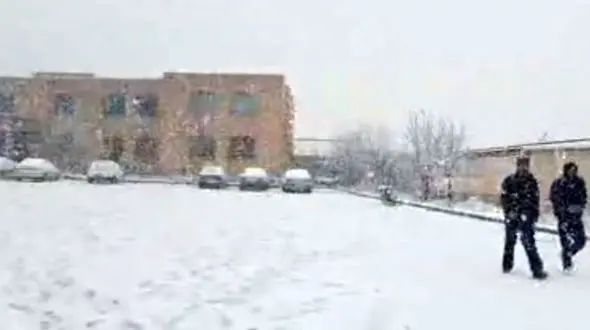 فیلم بارش برف در بستان آباد آذربایجان شرقی