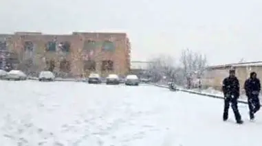 فیلم بارش برف در بستان آباد آذربایجان شرقی