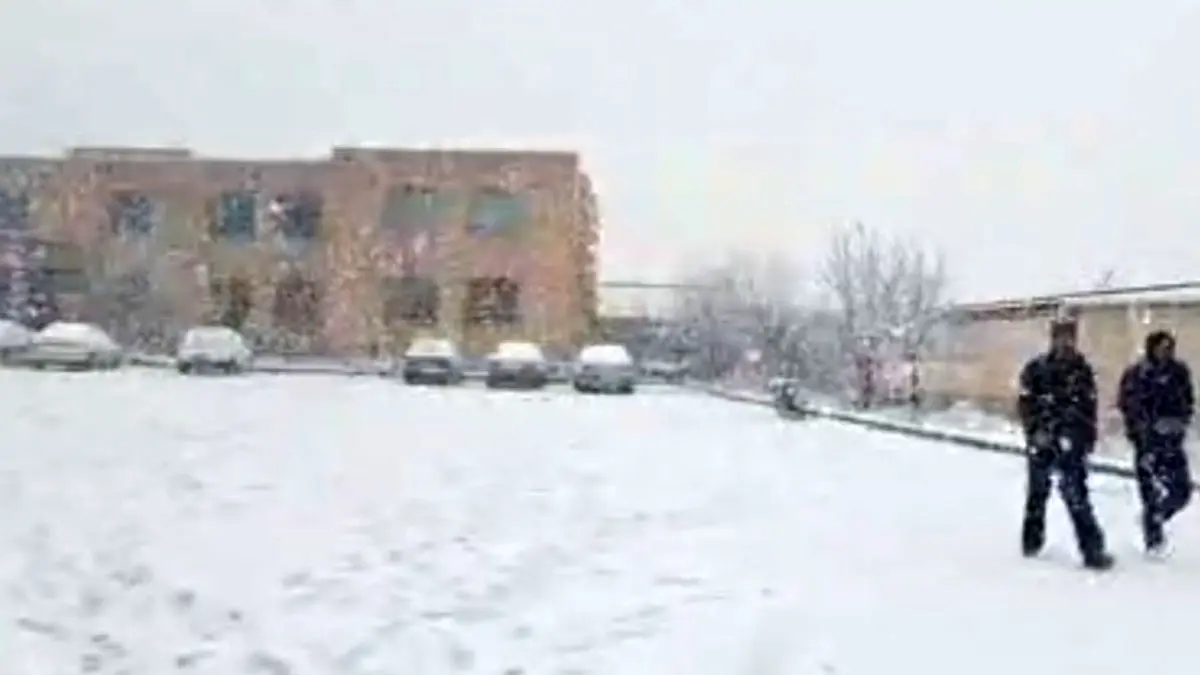 فیلم بارش برف در بستان آباد آذربایجان شرقی