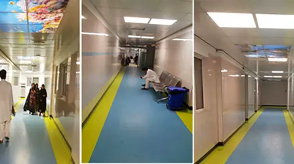 آتش سوزی بیمارستان امام علی (ع) چابهار صحت ندارد + عکس
