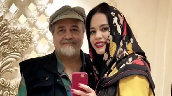 چهره بانمک و اخموی ملیکا شریفی‌نیا در دوران کودکی و در آغوش پدرش+عکس