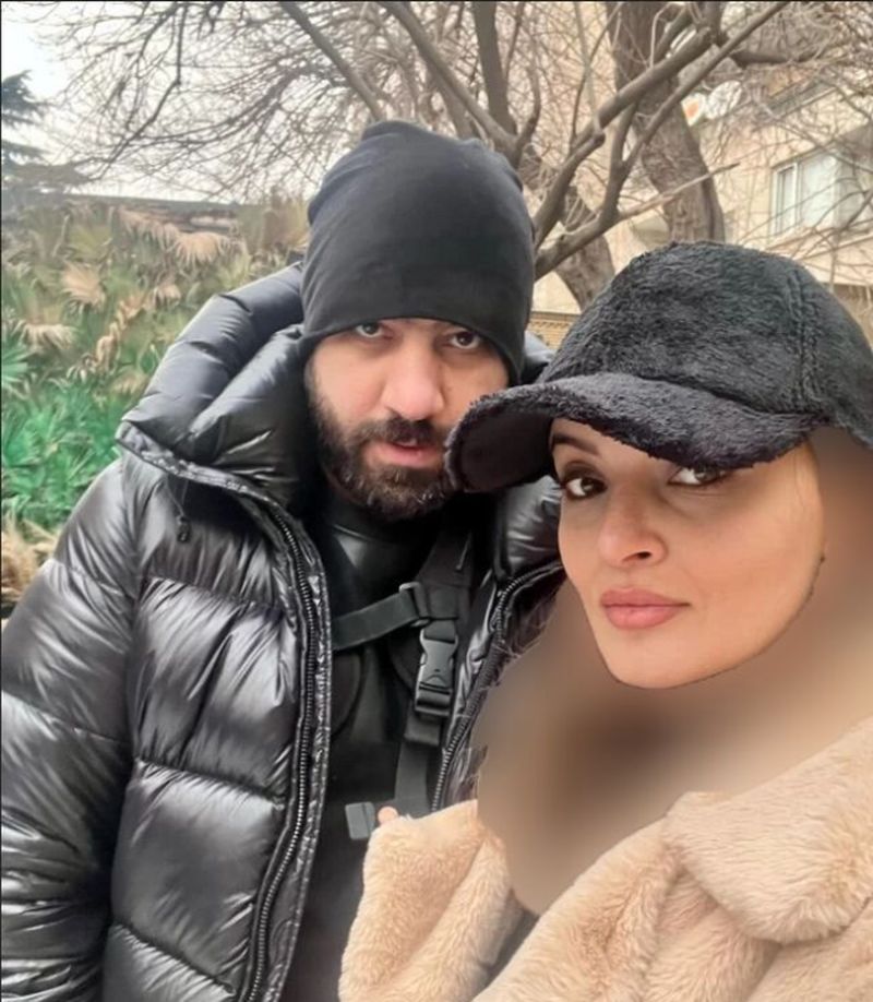 نیلوفر پارسا و همسرش