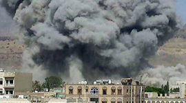 شمال یمن بمباران شد