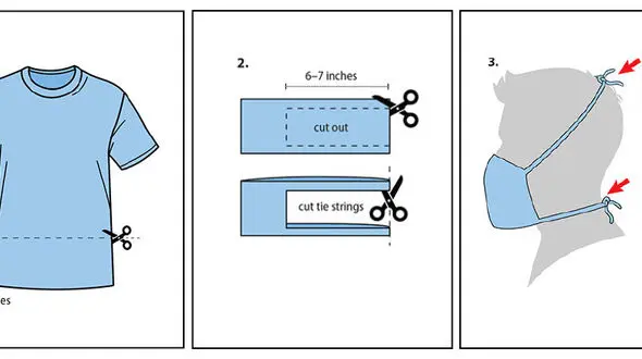 با تی شرت ، ماسک درست کنید +  روش ساخت