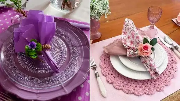 مدل‌ های جدید دستمال بشقاب برای پذیرایی: 15 عکس شیک و حرفه‌ ای