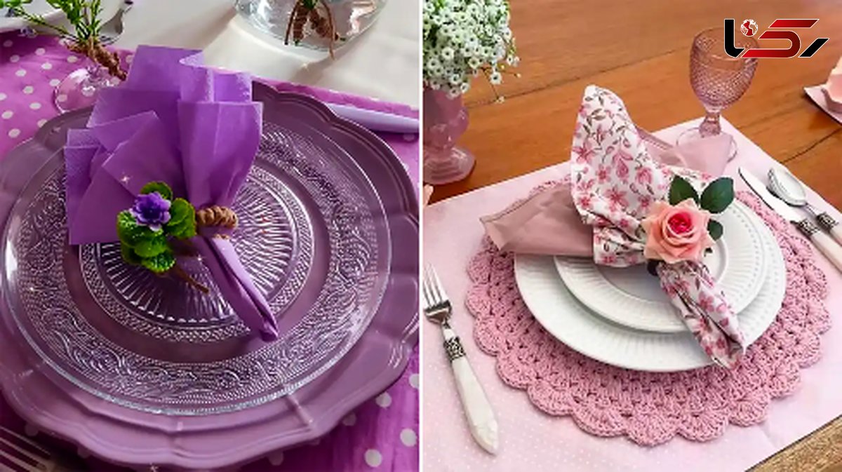مدل‌ های جدید دستمال بشقاب برای پذیرایی: 15 عکس شیک و حرفه‌ ای