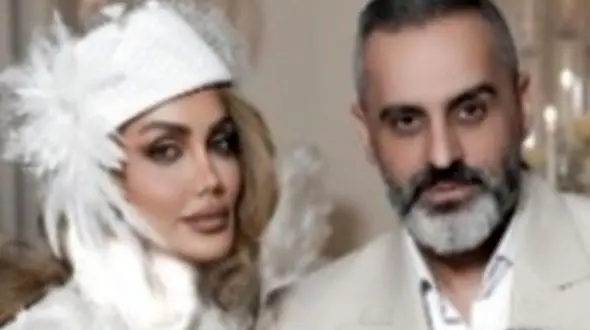 فیلم / نگاهی به چیدمان شاهانه و مجلل منزل علیرام نورایی و همسر هنرمندش صبا تاجیک/ از مبلمان کلاسیک و  لوسترهای اعیانی تا کمد پر از لباس و کفش