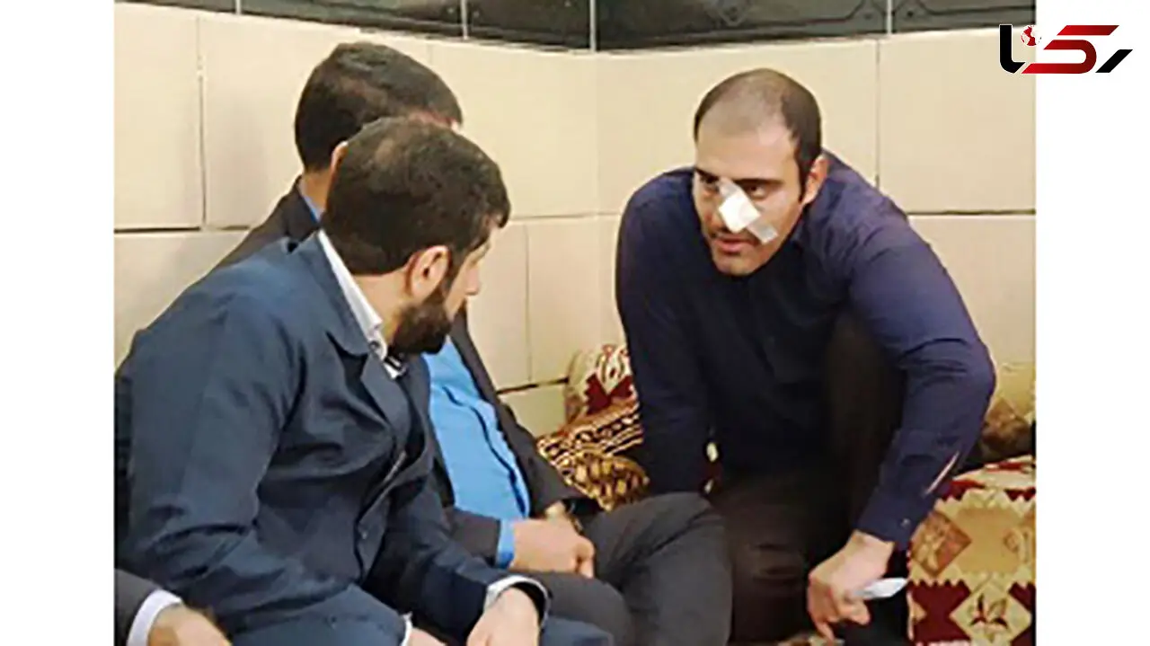 عیادت استاندار خوزستان از معلم مضروب حمیدیه 