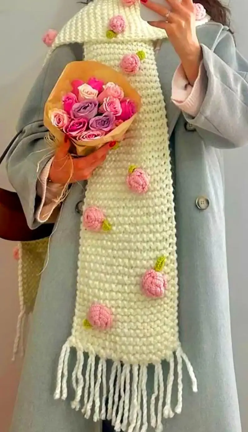 شال دستبافت فانتزی