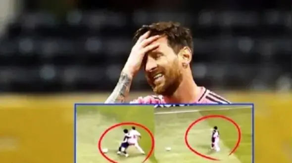 حرکت جنجالی مسی در بازی با پاری سن ژرمن+ عکس