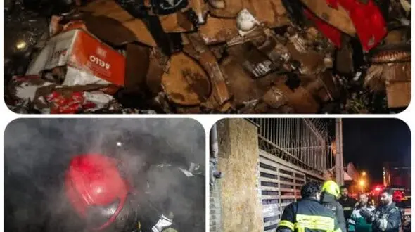 عملیات نفسگیری آتش نشانان برای نجات اهالی یک خانواده از محاصره دود و آتش /یک آتش نشان مجروح شد + عکس