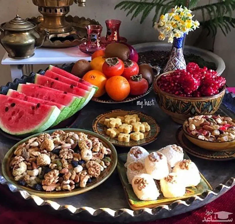 سفره شب یلدا ساده و شیک