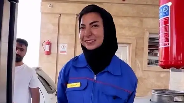 فیلم تنها زن شاغل در جایگاه سوخت کشور در بجنورد