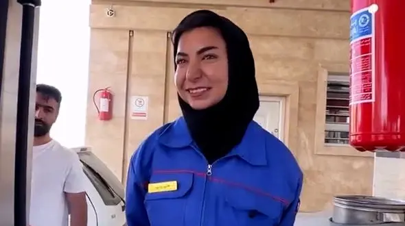 فیلم تنها زن شاغل در جایگاه سوخت کشور در بجنورد